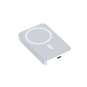 Mobile Wireless Magnetic Plastic Power Bank (Option: White-20000Mah)