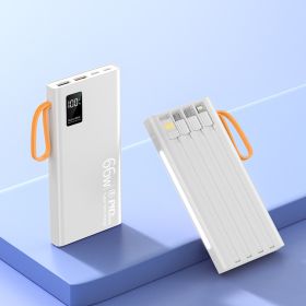 Super Large Capacity Fast Charging Mobile Power Supply (Option: White-20000Mah)