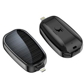 Mini Emergency Solar Charging Unit Portable Wireless Power Supply (Option: Apple Interface Black-1200 MA)