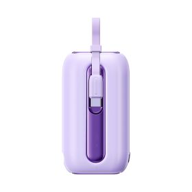 10000 Mah Comes With Cable Large Capacity 22.5W Fast Charge Mobile Power Supply (Option: Purple-12W)