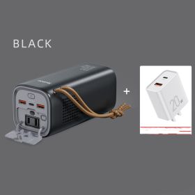 Battery Emergency Power Bank Outdoor Supply (Option: Black PD20W Charger)