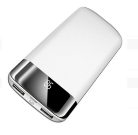 New Mini Creative Mobile Power Charging Bank Digital Display (Option: White-10000mAh)