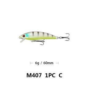 6cm57g Floating Mino Lure Fresh Water Topmouth Culter Weever Mandarin Fish Lure Simulation Bait M407 (Option: C-6cm)