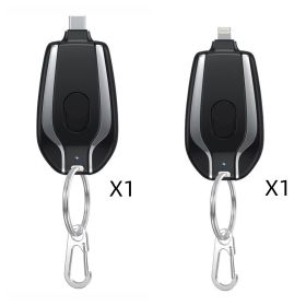 1500mAh Mini Power Emergency Pod Keychain Charger With Type-C Ultra-Compact Mini Battery Pack Fast Charging Backup Power Bank (Option: Bundle9-Set)