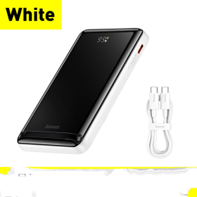 3-in-1 Slim Magnetic Power Bank Wireless (Option: White-USB)