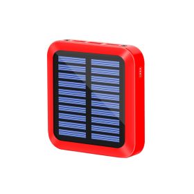 The Solar Power Bank Is Small And Portable (Option: Red-5000mAh)