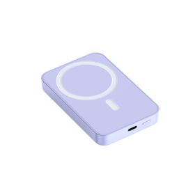 Mobile Wireless Magnetic Plastic Power Bank (Option: Purple-20000mAh)