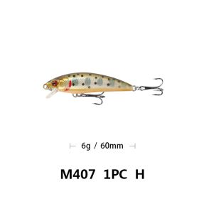 6cm57g Floating Mino Lure Fresh Water Topmouth Culter Weever Mandarin Fish Lure Simulation Bait M407 (Option: H-6cm)