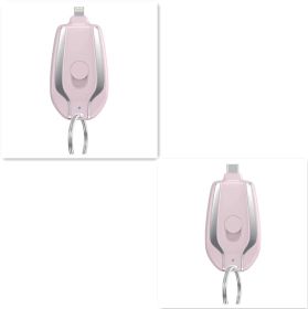 Keyring Charging Bank Wireless Portable 1500 Mah Emergency Power Supply Telescopic Small Mobile Power Supply (Option: Set4-Iphone)