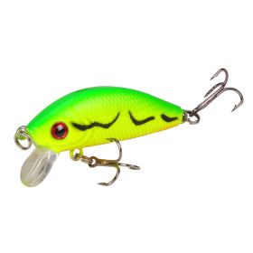 ABS Plastic Hard Bait Floating Mino 5cm42g With Ring Beads (Option: Fluorescent green)