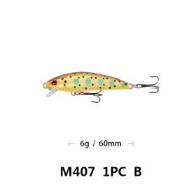 6cm57g Floating Mino Lure Fresh Water Topmouth Culter Weever Mandarin Fish Lure Simulation Bait M407 (Option: B-6cm)