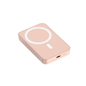 Mobile Wireless Magnetic Plastic Power Bank (Option: Pink-20000mAh)