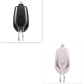 Keyring Charging Bank Wireless Portable 1500 Mah Emergency Power Supply Telescopic Small Mobile Power Supply (Option: Set1-Iphone)