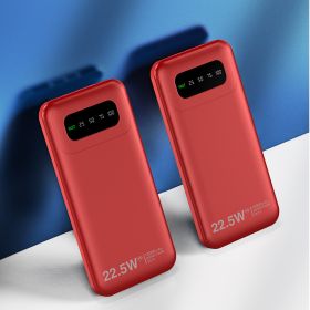 Fast Charge Large Capacity 20000 MA Digital Display Power Bank For Mobile Phone (Option: Chinese Red-5000mahPD Fast Charge)