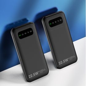 Fast Charge Large Capacity 20000 MA Digital Display Power Bank For Mobile Phone (Option: Elegant Black-5000mahPD Fast Charge)